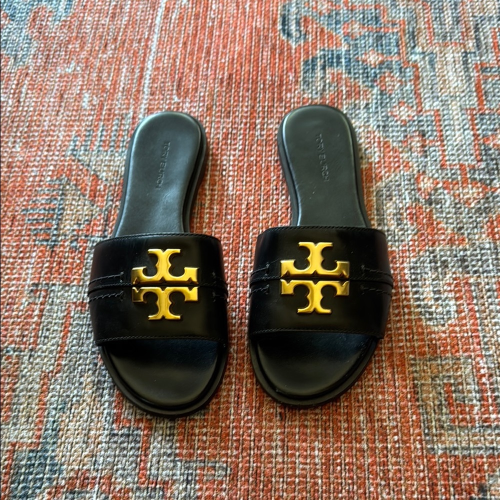 Tory Burch Black Slides
